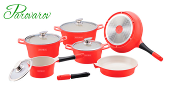 Наборы посуды Royalty Line Switzerland от интернет-магазина Parovarov Kitchen.  Швейцарское качество, высококачественная нержавеющая сталь 18/10, керамическое покрытие EcoFrendly
